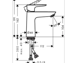 Hansgrohe Talis E 110 Servantkran
