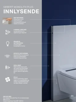 Geberit Monolith+ Sisterne for Vegghengt Toalett